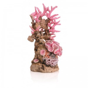 Sculptura decorativa recif cu insertii roz