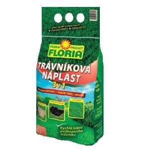 Amestec seminte gazon, turba si ingrasamant 3 in 1 Floria, 1 kg