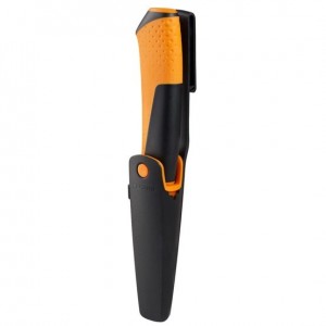 Cutit universal cu ascutitor Fiskars, portocaliu