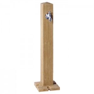 Cismea apa tip stalp cu robinet Wood, culoare lemn deschis 