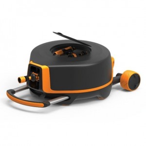 Set furtun cu tambur automat cu roti Fiskars WaterWheel XL, 20 m