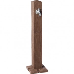 Cismea apa tip stalp cu robinet Wood, culoare lemn inchis