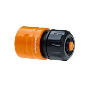 Conector furtun de gradina cu STOP Fiskars, 13-15mm (1/2"-5/8")