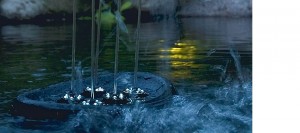 Fantana arteziana plutitoare cu iluminare LED Oase Water Starlet 